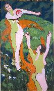 Ernst Ludwig Kirchner Women playing with a ball oil painting